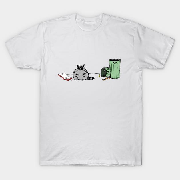 Fat Raccoon T-Shirt by LK_TK_DESIGNS